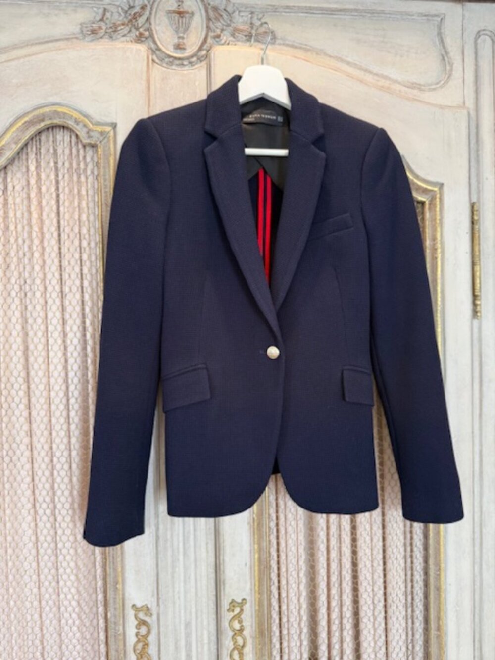Zara Woman Blazer Navy Blue Size XS